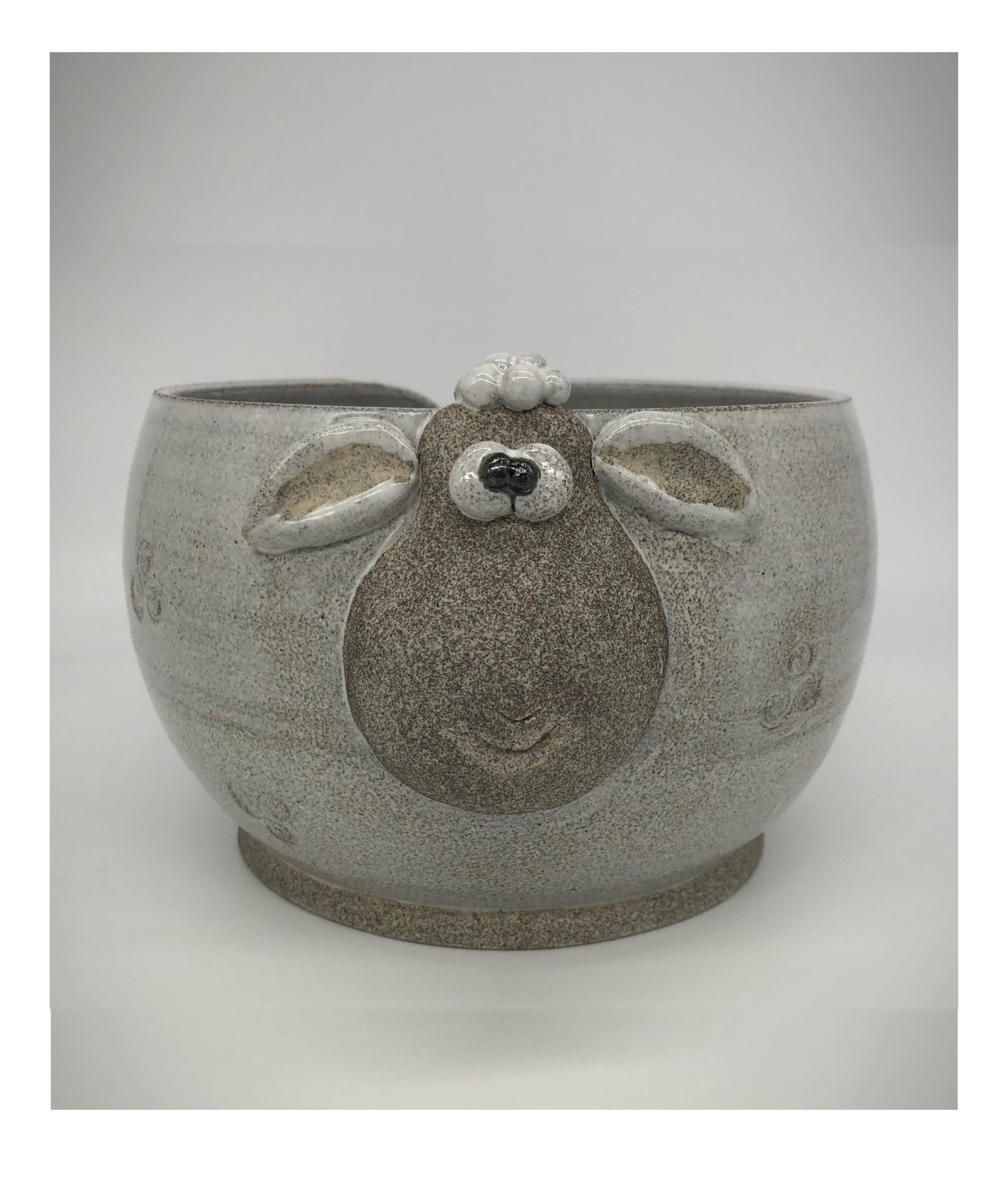 Sheep decorated Yarn bowl, Medium